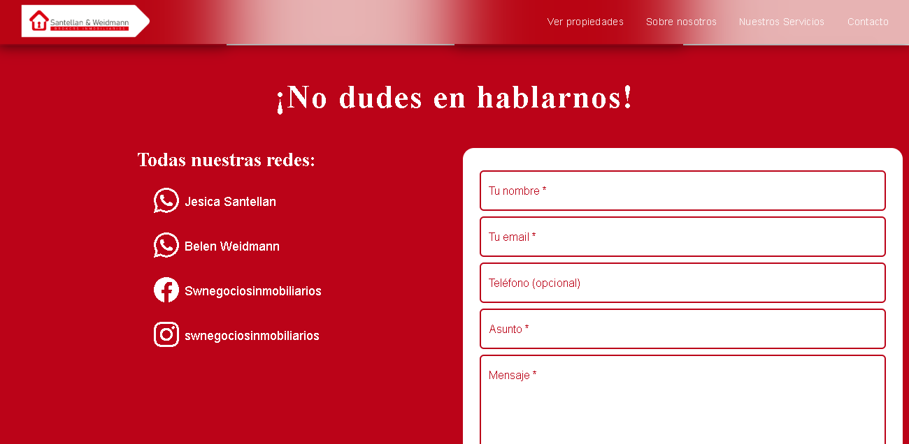 Pagina web de S&W Inmobiliaria | Punto Norte